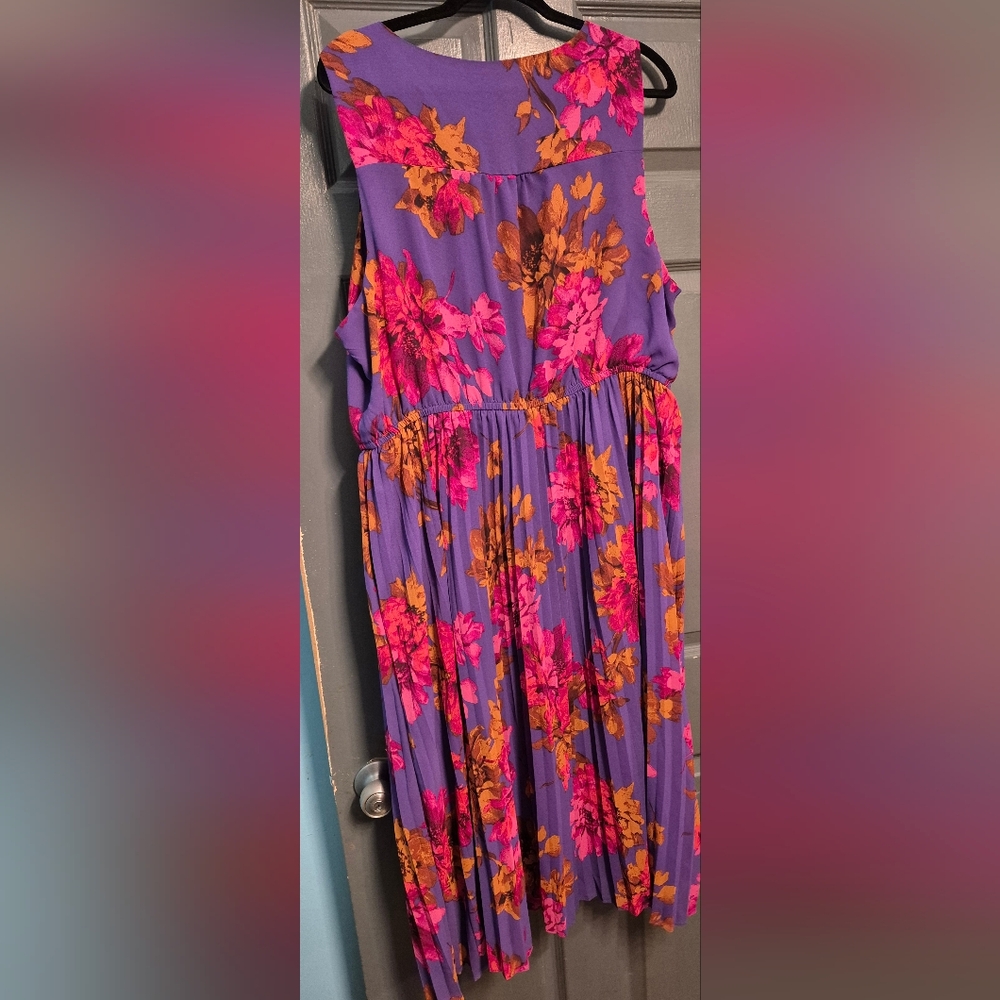 Sofia by Sofia Vergara Purple and Pink Floral Maxi Dress